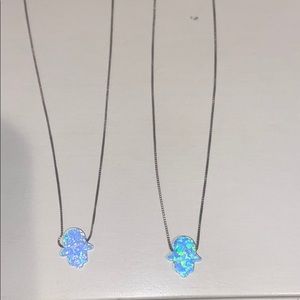 2 blue necklaces (never worn)